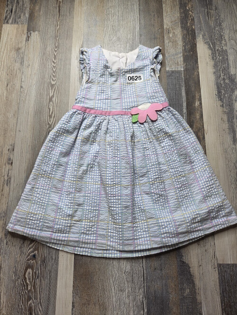 Florence Eiseman Vintage Dress 3T Pastel Blue Plaid